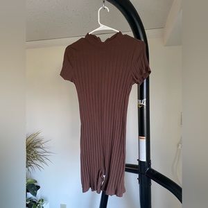 Brown Ribbed Romper
